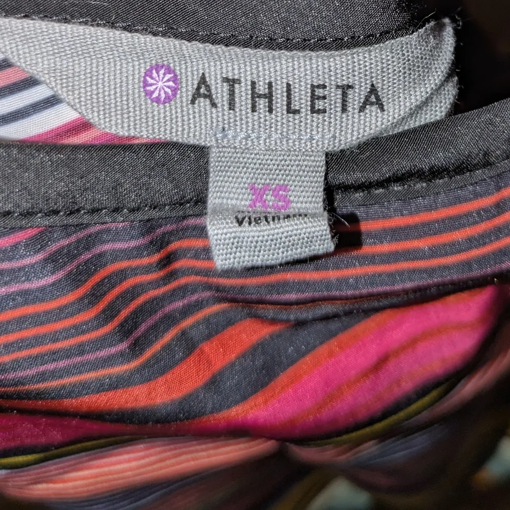 Athleta Havana Rainbow Stripe Midi Dress XS Summer Sundress - Picture 6 of 6